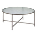 Vetro Coffee Table Zuo 110751 | Rippled Glass, Hammered Steel | Silver