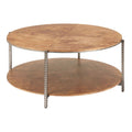 Adna Coffee Table Zuo 110752 | Burl Veneer MDF, Hammered Steel | Brown