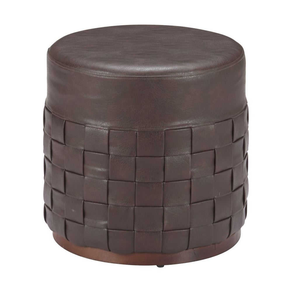 Filo Ottoman Zuo 110768 | Faux Leather, MDF | Espress o