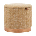 Fije Storage Ottoman Zuo 110770 | Textured Polyester Fabric, MDF | Oat Yellow