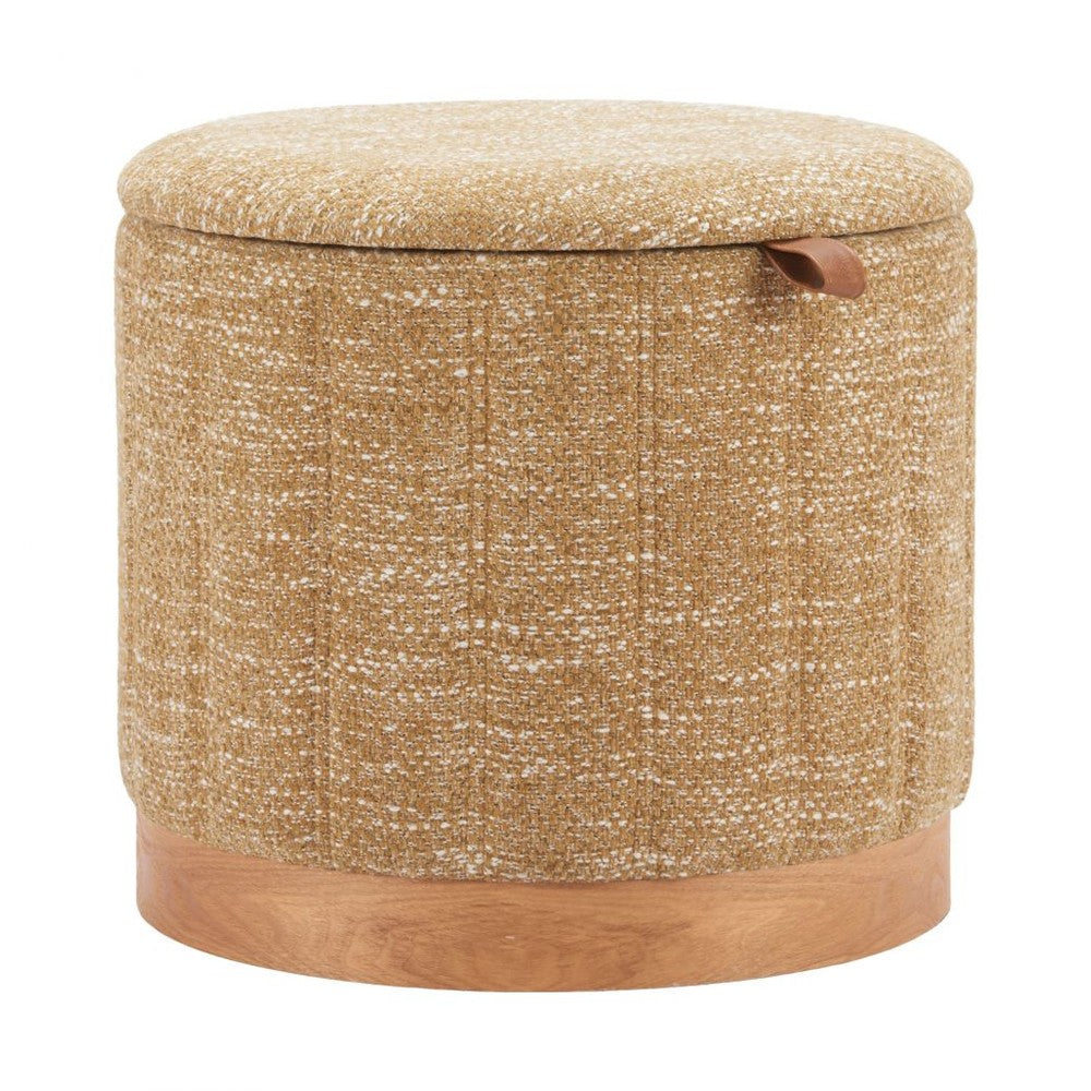 Fije Storage Ottoman Zuo 110770 | Textured Polyester Fabric, MDF | Oat Yellow
