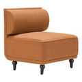 Malben Middle Chair Zuo 110779 | Poly Linen Fabric, Painted Rubberwood | Brown