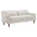 Koseli Loveseat Zuo 110782 | Textured Polyester Fabric, Solid Rubberwood | Pewter Gray
