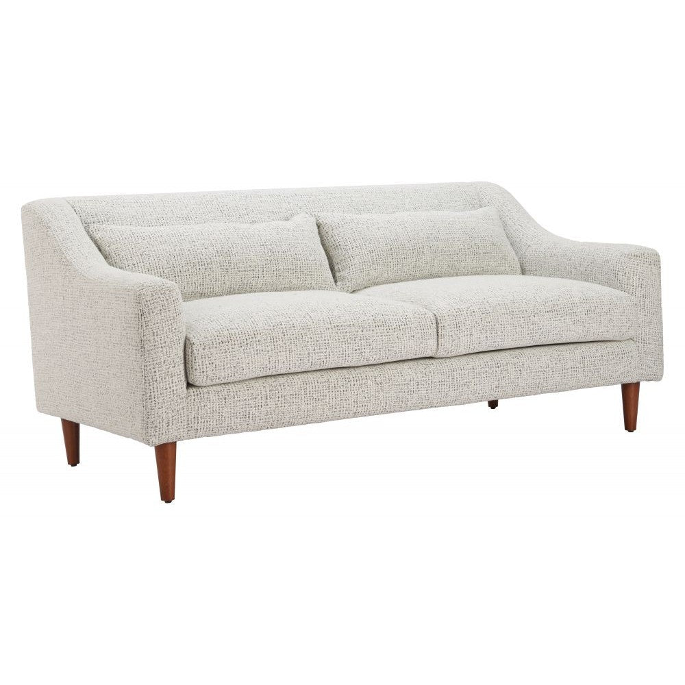 Koseli Loveseat Zuo 110782 | Textured Polyester Fabric, Solid Rubberwood | Pewter Gray