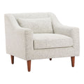 Koseli Armchair Zuo 110783 | Textured Polyester Fabric, Solid Rubberwood | Pewter Gray