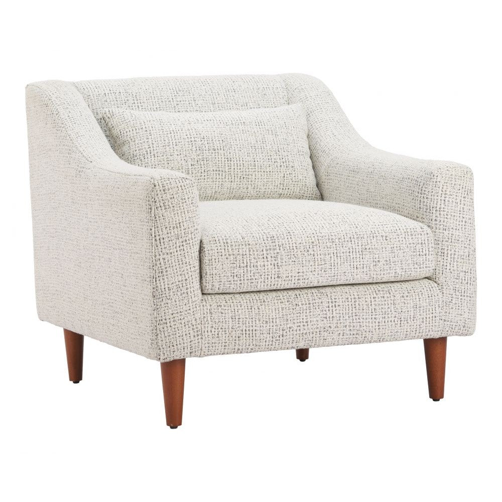 Koseli Armchair Zuo 110783 | Textured Polyester Fabric, Solid Rubberwood | Pewter Gray