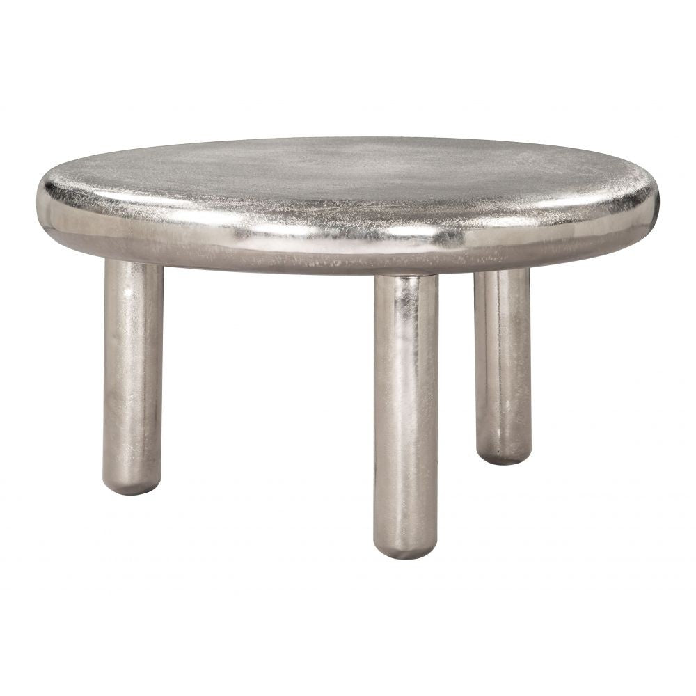 Arian Coffee Table Zuo 110796 | Recycled Aluminum | Silver