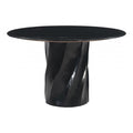 Kuro Dining Table Zuo 110807 | Natural Marble, MDF, Mango Wood | Black