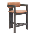 Shaili Counter Stool Zuo 110835 | Faux Leather, Fir Wood | Brown