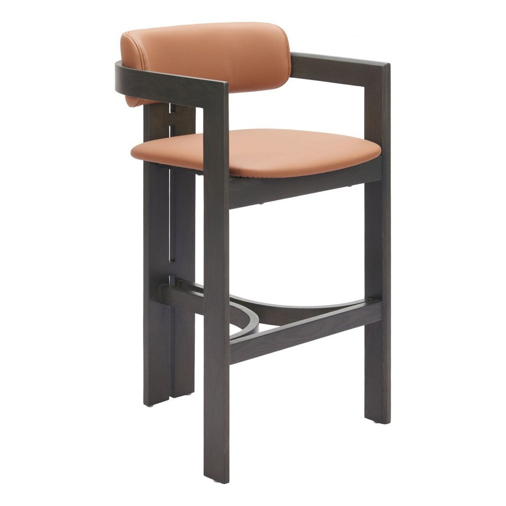Shaili Barstool Zuo 110836 | Faux Leather, Fir Wood | Brown