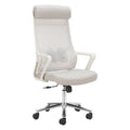 Jett High Back Office Chair Zuo 110841 | Mesh Fabric, Nylon, Chromed Steel | Light Gray