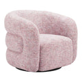 Refine Swivel Chair Zuo 110846 | Textured Polyester Fabric, Powder Coated Steel | Pink Tweed