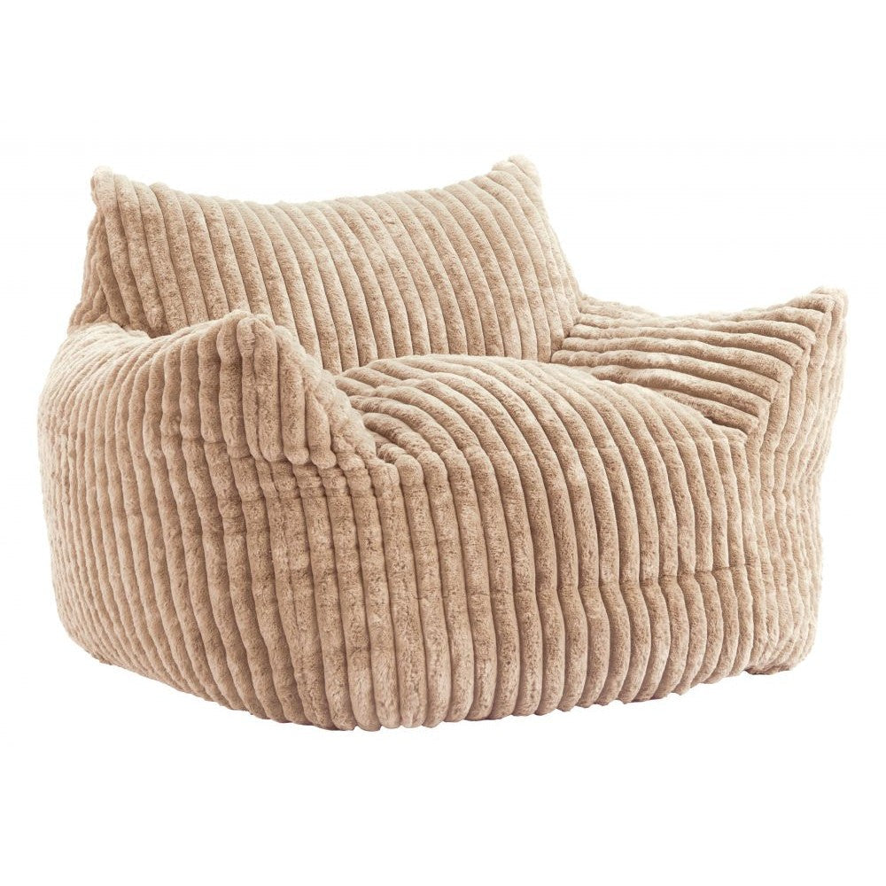 Calin Armchair Zuo 110856 | Corduroy Polyester Fabric, Crumbled Foam | Beige