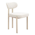 Aurea Dining Chair Zuo 110861 | Textured Polyester Fabric, Powder Coated Steel | Light Gray
