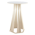 Axis Bar Table Zuo 110868 | Sintered Stone Faux Marble, Powder Coated Steel | White