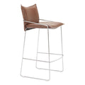 Pola Barstool Zuo 110876 | Faux Leather, Chromed Steel | Brown