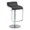 Equino Barstool Zuo 110878 | Faux Leather, Chromed Steel | Black