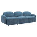 Cleo Modular Sofa Zuo 110885 | Textured Polyester Fabric, Painted Rubberwood | Blue