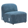 Cleo Middle Chair Zuo 110887 | Textured Polyester Fabric, Painted Rubberwood | Blu e