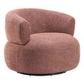 Venezia Swivel Chair Zuo 110893 | Textured Polyester Fabric, Powder Coated Steel | Brown