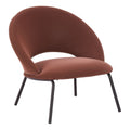 Zurich Accent Chair Zuo 110918 | Faux Leather, Powder Coated Steel | Brown