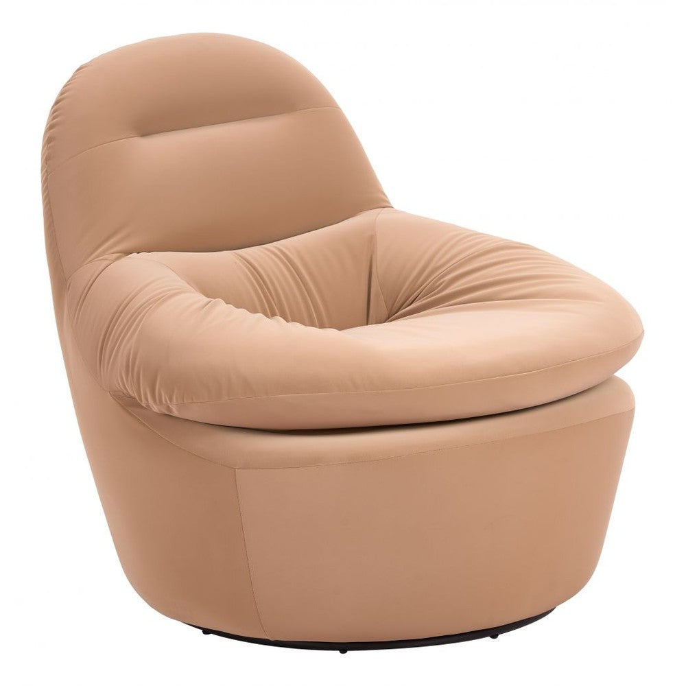 Reva Swivel Chair Zuo 110927 | Faux Leather, Powder Coated Steel | Ta n