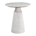 Lirio Side Table Zuo 110932 | Marble, MDF, Mango Wood | White