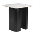 Fiora Side Table Zuo 110933 | Marble, MDF, Mango Wood | White & Black
