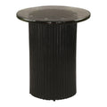 Tarn Side Table Zuo 110958 | Cast Glass, Powder Coated Aluminum | Black