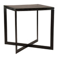 Mysa Side Table Zuo 110960 | Cast Glass, Powder Coated Aluminum | Black