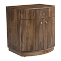 Sabia Nightstand Zuo 110962 | Laminated Solid Mango Wood, MDF, Electroplated Iron | Walnut