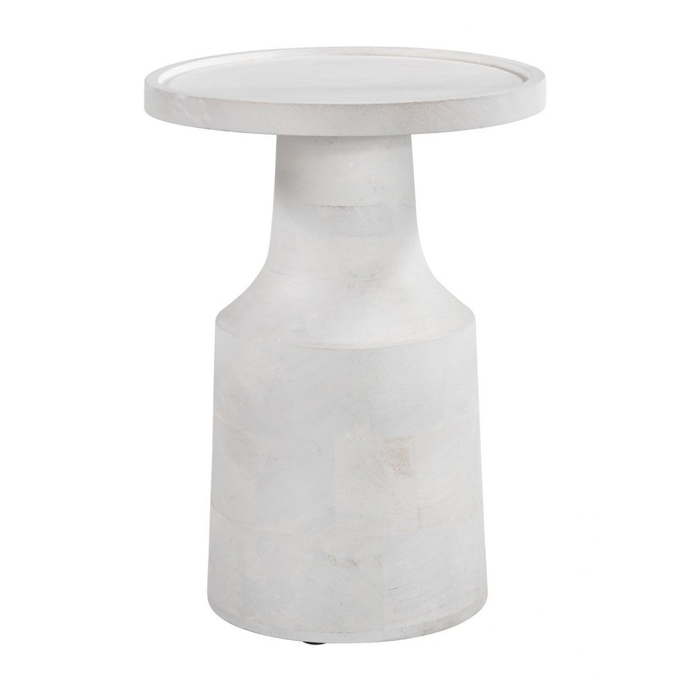 Cala Side Table Zuo 110971 | Mango Wood | White