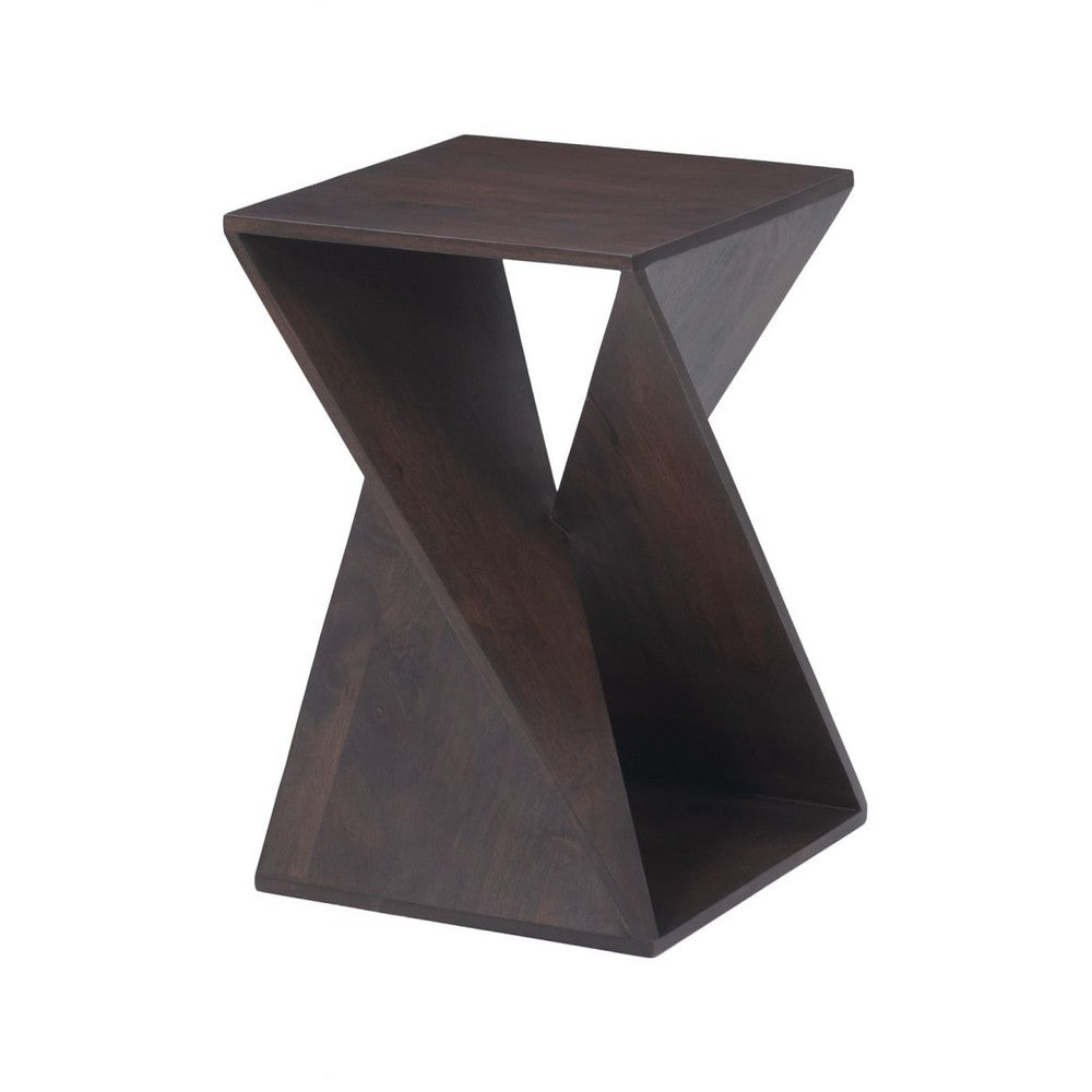 Alba Accent Table Zuo 110972 | Laminated Solid Mango Wood | Walnut