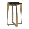 Noara Accent Table Zuo 110976 | Natural Marble, Electroplated Iron, MDF | Black & Brass