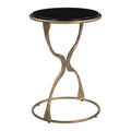 Tempus Accent Table Zuo 110982 | Natural Marble, Forged Iron, MDF | Black & Brass