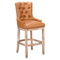 Nuby Swivel Barstool Zuo 110983 | Faux Leather, Painted Poplar Wood | Brown