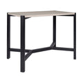 Noma Counter Table Zuo 110984 | Faux Wood MDF, Rubberwood | Whitewashed & Black