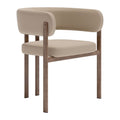 Ruge Dining Chair Zuo 110990 | Faux Leather, Faux Wood Steel | Beige