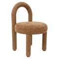 Curco Dining Chair Zuo 110992 | Chenille Polyester Fabric, Eucalyptus Wood | Brown
