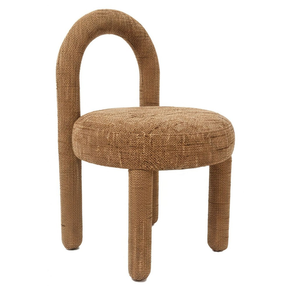 Curco Dining Chair Zuo 110992 | Chenille Polyester Fabric, Eucalyptus Wood | Brown