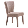 Peridot Dining Chair Zuo 111001 | Textured Polyester Fabric, Rubberwood | Taupe