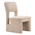 Dewey Dining Chair Zuo 111003 | Shearling Style Fabric, Rubberwood | Beige