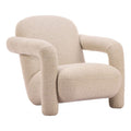Selenya Accent Chair Zuo 111006 | Shearling Style Fabric, Rubberwood | Beige
