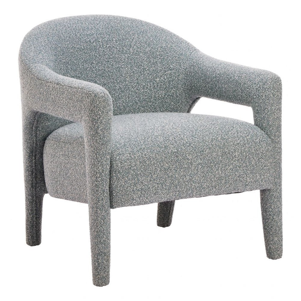 Eluma Accent Chair Zuo 111008 | Shearling Style Fabric, Rubberwood | Dusty Teal