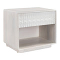 Farah Nightstand Zuo 111023 | Whitewashed Solid Mango Wood, MDF | Whitewashed