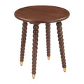 Jamil Side Table Zuo 111025 | Solid Mango Wood, Whitewashed Solid, Mango Wood, Powder Coated Iron | Walnu t