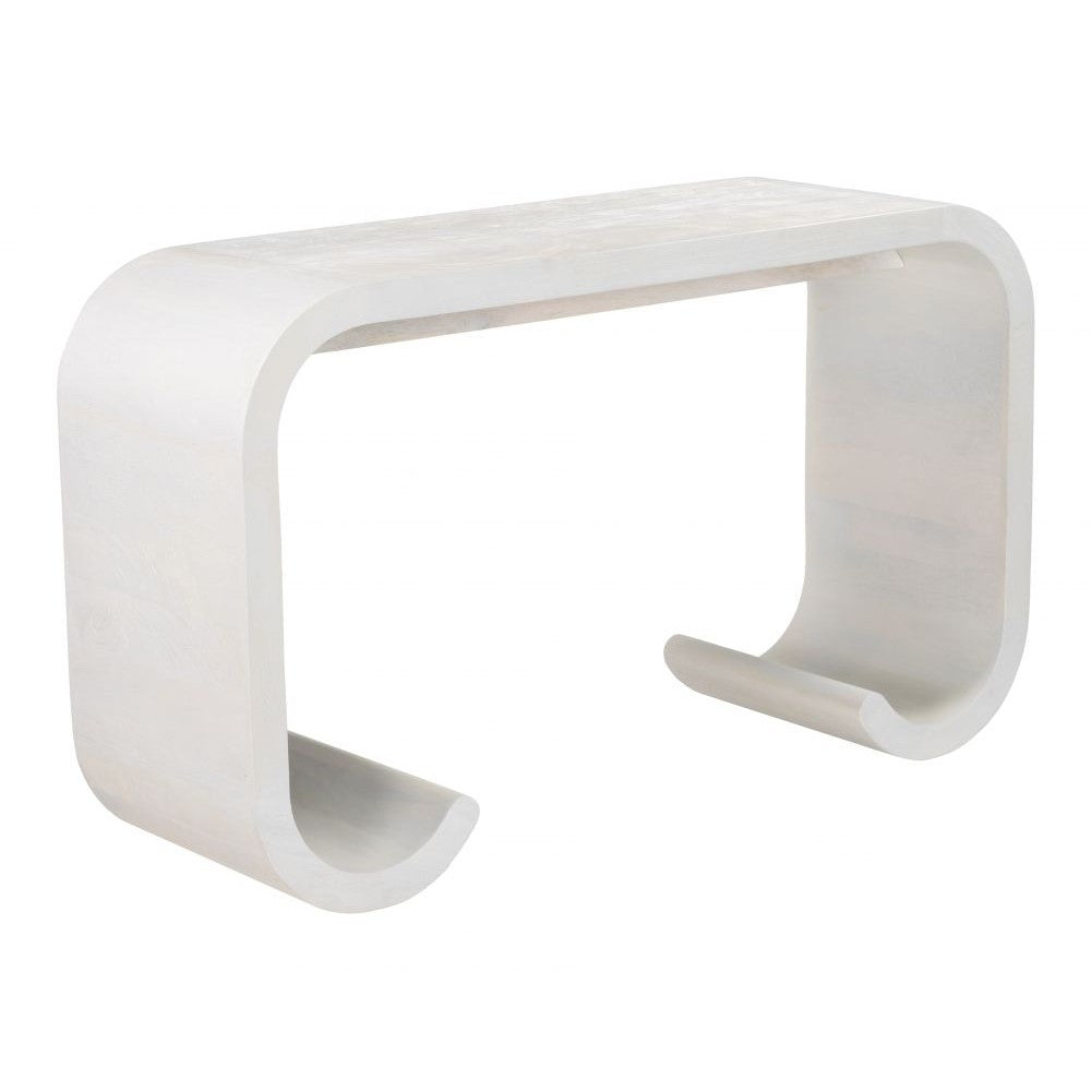 Dena Console Table Zuo 111035 | Whitewashed Solid Mango Wood | Whitewashed