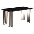 Gardo Desk Zuo 111056 | Laminated Solid Acacia Wood, Powder Coated Steel | Black & Brass