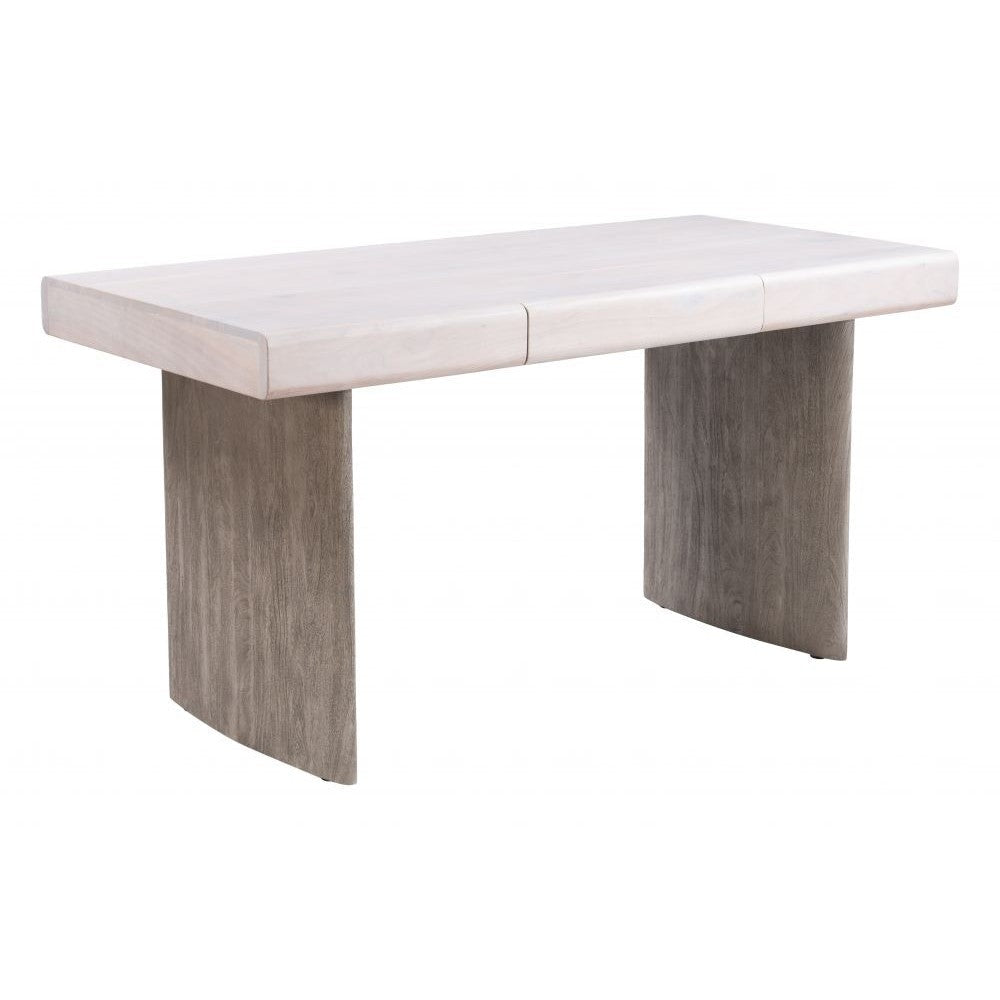 Soula Desk Zuo 111060 | Solid Acacia Wood | Whitewashed & Driftwood Gray