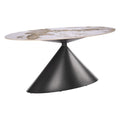 Armana Dining Table Zuo 111078 | Faux Marble MDF, Powder Coated Steel, MDF | White & Brown